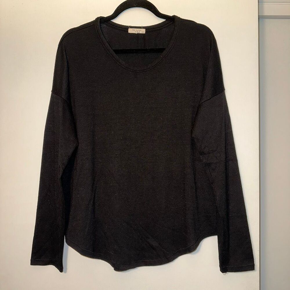 Rag & Bone Women’s XL Solid Black Crew Neck Long Sleeve Knit Shirt Gently Worn